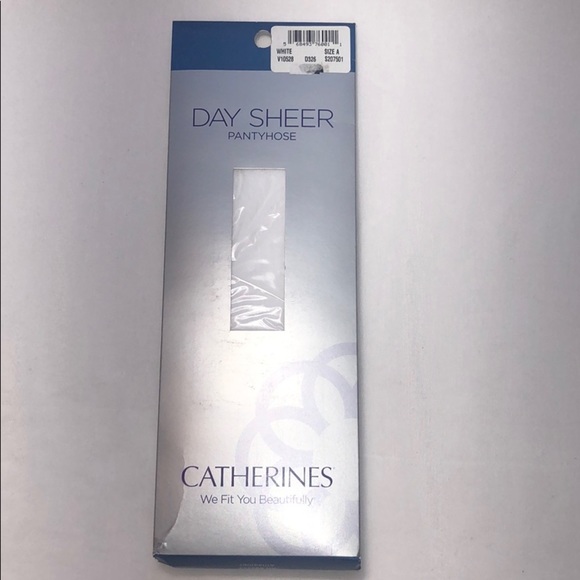 New Catherines Plus Size Daysheer Pantyhose White - Picture 3 of 11